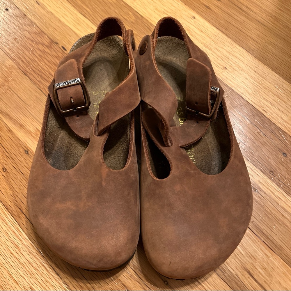 RARE Birkenstock Bonn Leather Slingback Clog - Brown